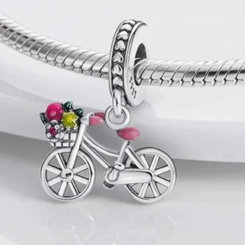Bicycle 925 Sterling Silver Charm compatible with Pandora